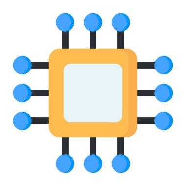 Mikroçipin düzenlenebilir tasarım simgesi