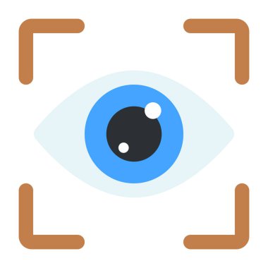 İris tanıma için mükemmel bir tasarım simgesi