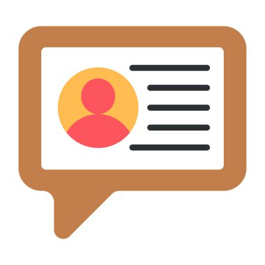 Kullanıcı sohbetinin eşsiz bir tasarım simgesi 