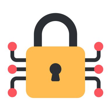 Dijital kilidin moda tasarım simgesi 