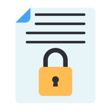 Kilitli dosyanın modern tasarım simgesi