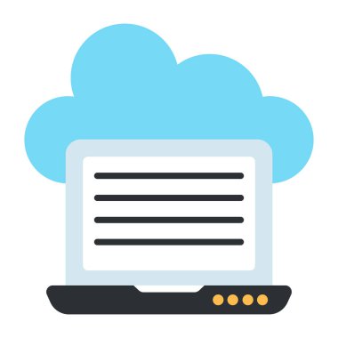 Bulut dizüstü bilgisayarının eşsiz tasarım simgesi