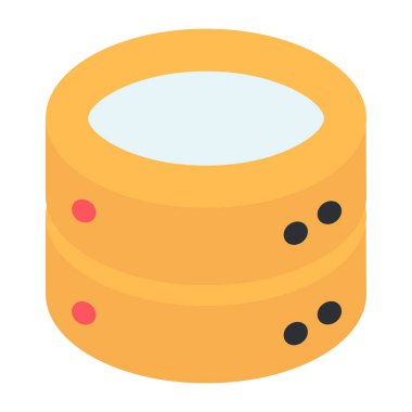 Veri sunucu rafının modern tasarım simgesi