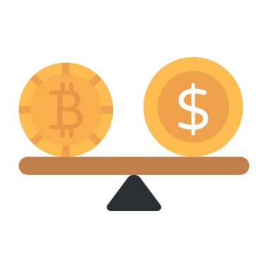 Para birimi denge simgesi mükemmel tasarım