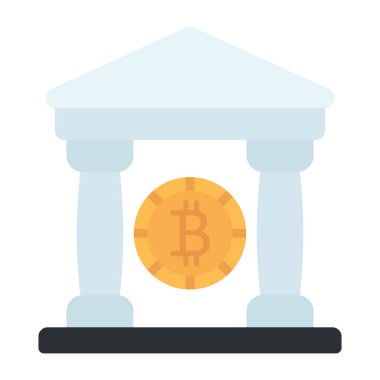 Bitcoin bankasının düzenlenebilir tasarım simgesi 