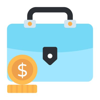 Premium dizaynında dolar evrak çantası simgesi