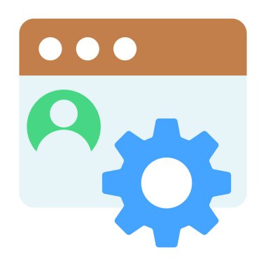 Web profil yönetiminin bir simge tasarımı