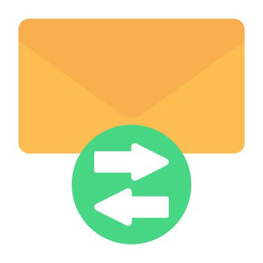 Posta aktarımının düz tasarım simgesi