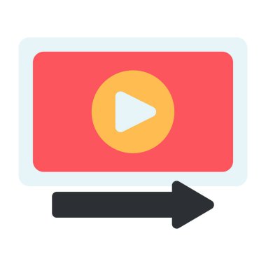 Taşınabilir video aktarımının yenilebilir tasarım simgesi