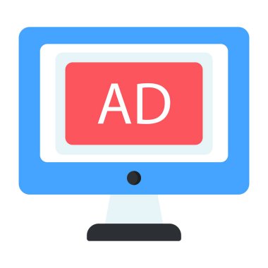 Çevrimiçi reklamın yaratıcı tasarım simgesi 