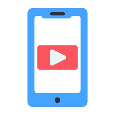 Mobil videonun düzenlenebilir tasarım simgesi