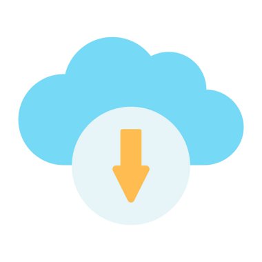 Bulut indirmenin modern tasarım simgesi