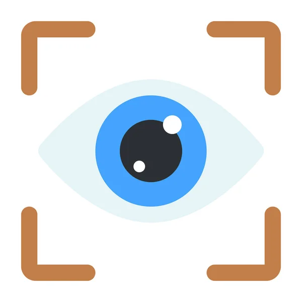 Icono Diseño Perfecto Del Reconocimiento Del Iris — Vector de stock