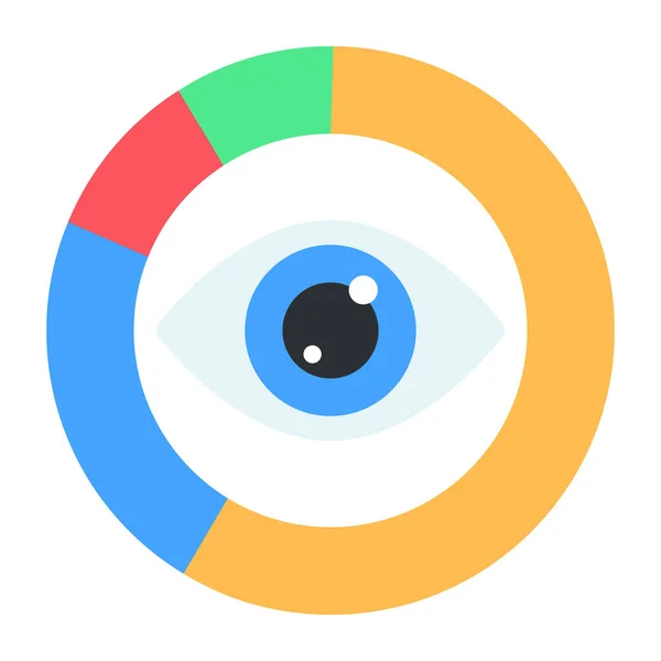 Eye Graph Icon Data Visualization — Stockvektor
