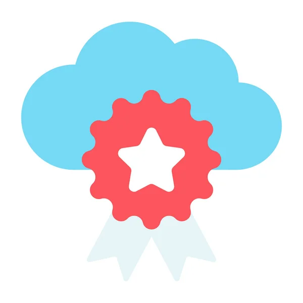 Trendy Design Ikone Cloud Badge — Stockvektor