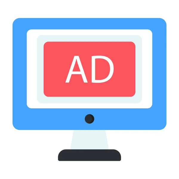 온라인 광고의 크리에이티브 디자인 아이콘 — 스톡 벡터