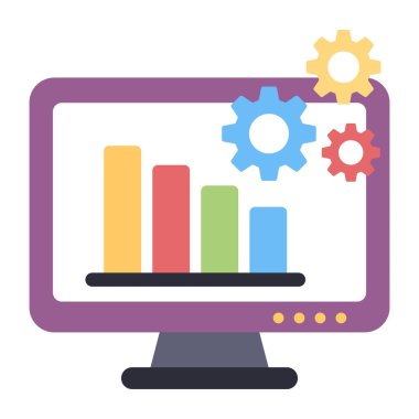 Düzenlenebilir tasarımda çevrimiçi veri analiz simgesi