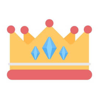 Düz dizaynlı bir kraliyet taç simgesi