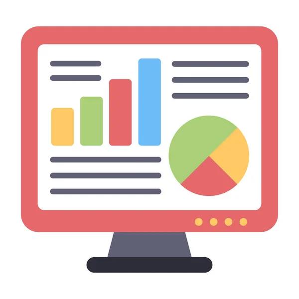 Online Data Analytics Icon Editable Design — Stockvektor