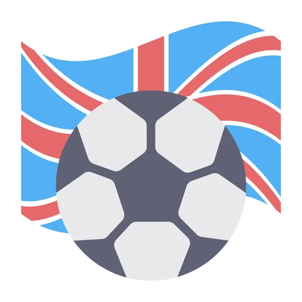 Ícone Jogo Nacional Britânico Design Plano Esportes Britânicos — Vetor de Stock