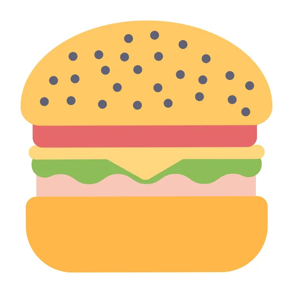Flat Design Icon Burger — Stockvektor
