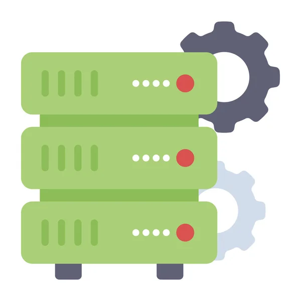 Gears Dataserver Icon Server Setting — Vettoriale Stock