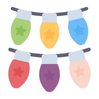 Dekoratif ışıkların simge tasarımı