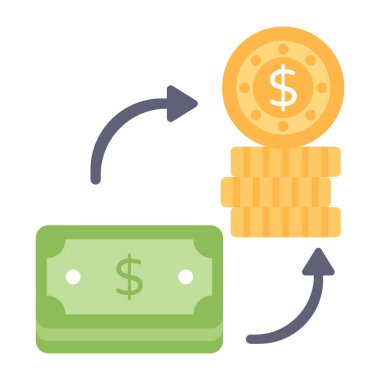 Para akışının düzenlenebilir tasarım simgesi