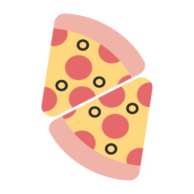 Lezzetli bir pizza dilimi ikonu. 