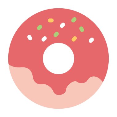 Düzenlenebilir bir donut tasarımı simgesi 