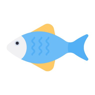 Moda tasarım ikonu balıklar, lezzetli deniz ürünleri 