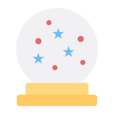 Falcı sihirli küre simgesi, düzenlenebilir vektör