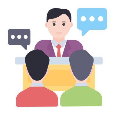 İş konuşmasının mükemmel bir tasarım simgesi