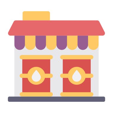 Petrol dükkanının modern tasarım ikonu.