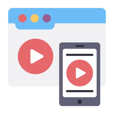 Web videosunun yaratıcı tasarım simgesi 