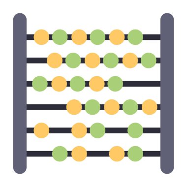 Vintage hesap makinesi simgesi, abaküsün vektör tasarımı