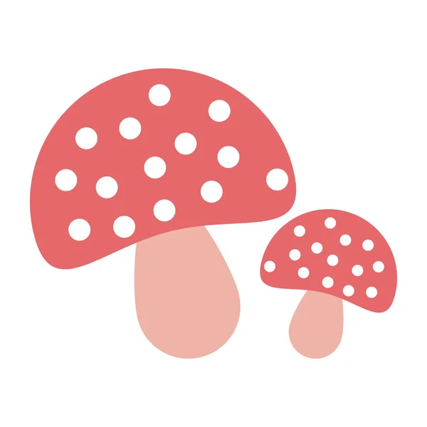 Umbrella Shaped Vegetable Concept Mushrooms Icon — Stock vektor