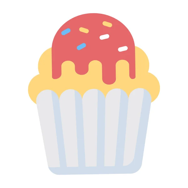 Une Icône Design Unique Muffin — Image vectorielle