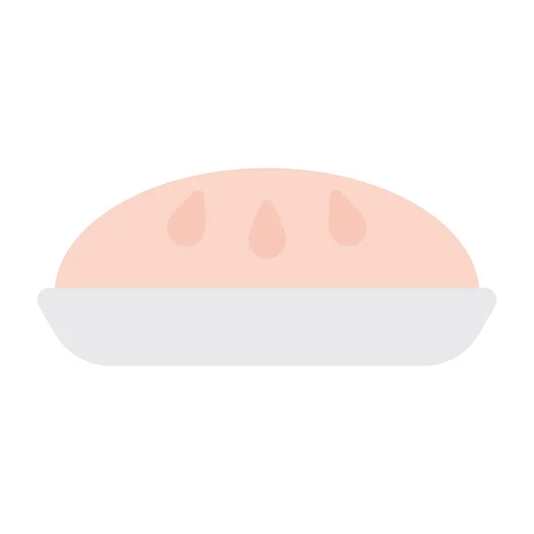 Сніданок Хлібобулочних Виробів Значок Плоский Дизайн Хлібного Хліба — стоковий вектор