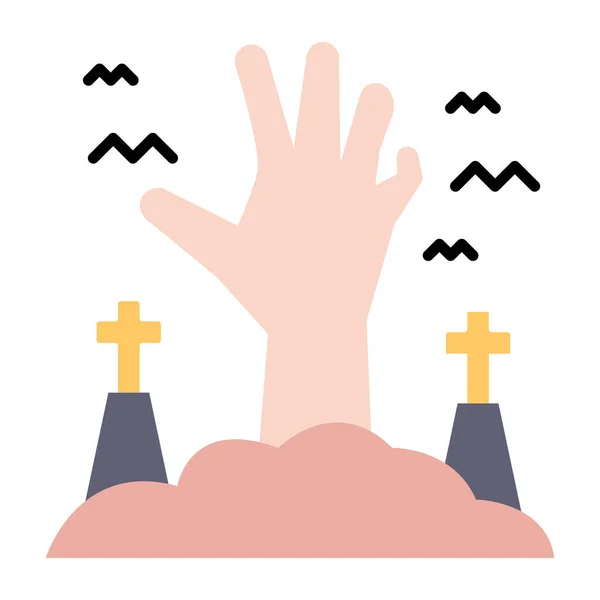 Icon Design Halloween Hand — стоковый вектор