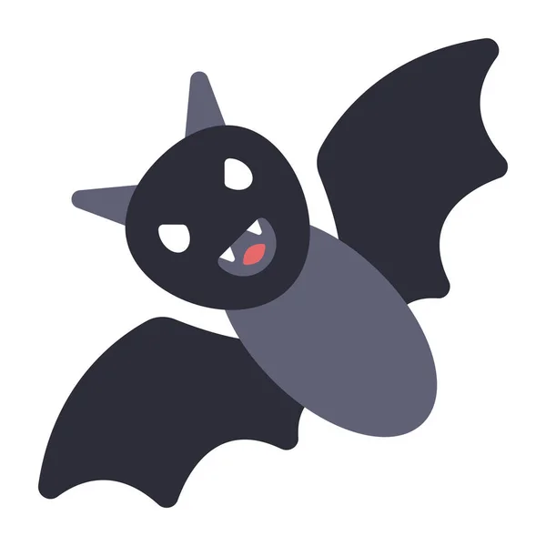 Een Uniek Design Icoon Van Halloween Bat — Stockvector