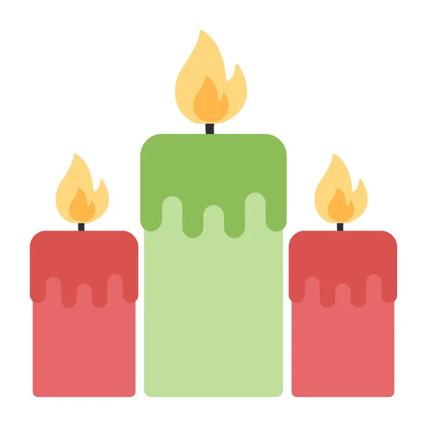 Burning Candles Icon Trendy Design — стоковый вектор