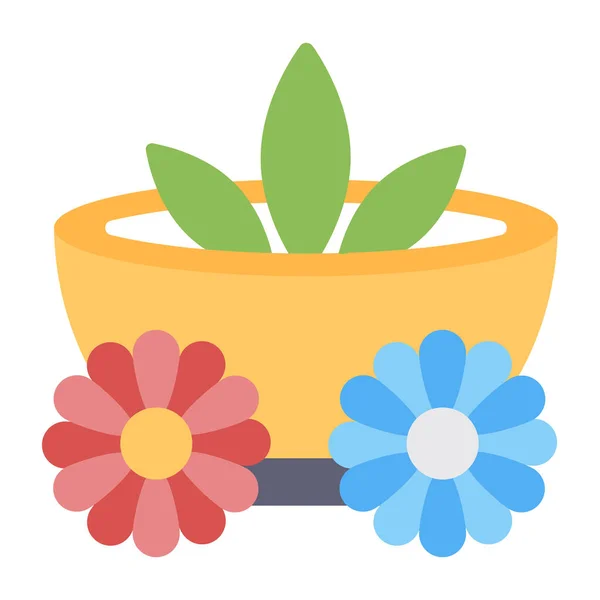 Підходяща Іконка Дизайну Квітів Чаші — стоковий вектор