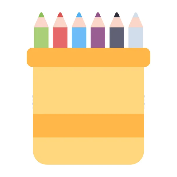 Icono Diseño Creativo Lápices Color — Vector de stock