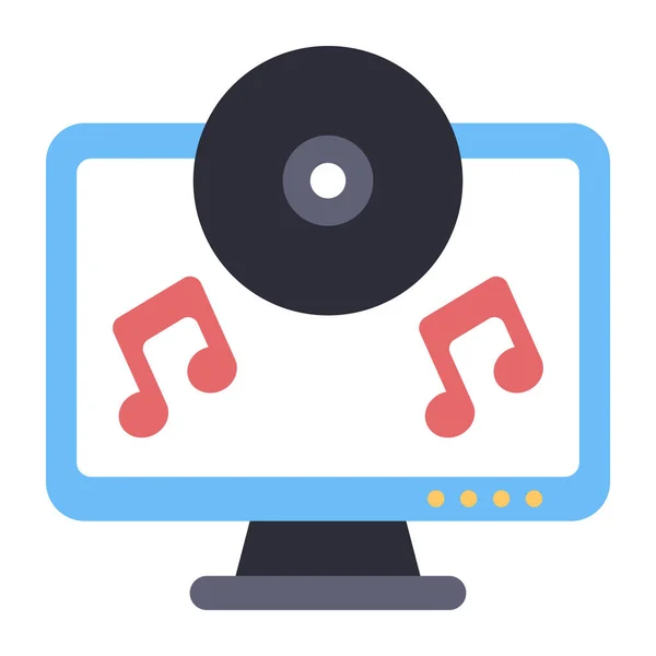 Amazing Design Icon Online Music — Stockvektor