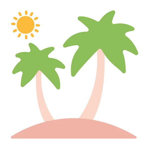 Hermoso Icono Diseño Isla — Vector de stock