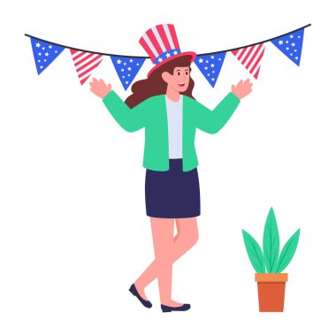 Bağımsızlık Günü dekorasyonunun en iyi indirme simgesi