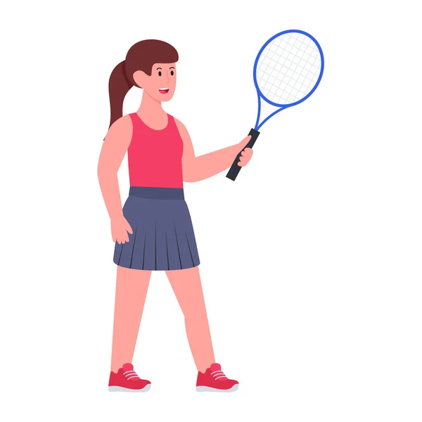 Icono Diseño Creativo Chica Deportiva — Vector de stock