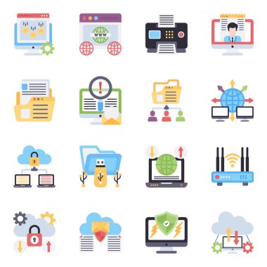 Sadece ayarlanabilir bir tarzda tasarlanmış bir teknoloji vektör paketi al. Beyaz arka planda cihazlar ve cihazlar var. Tasarım projenizde herhangi bir amaç için göz alıcı bir vektör.