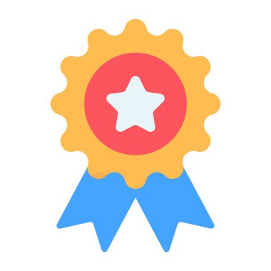 Yıldız rozeti simgesi, düzenlenebilir vektör